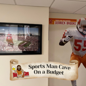 sports man cave on a budget